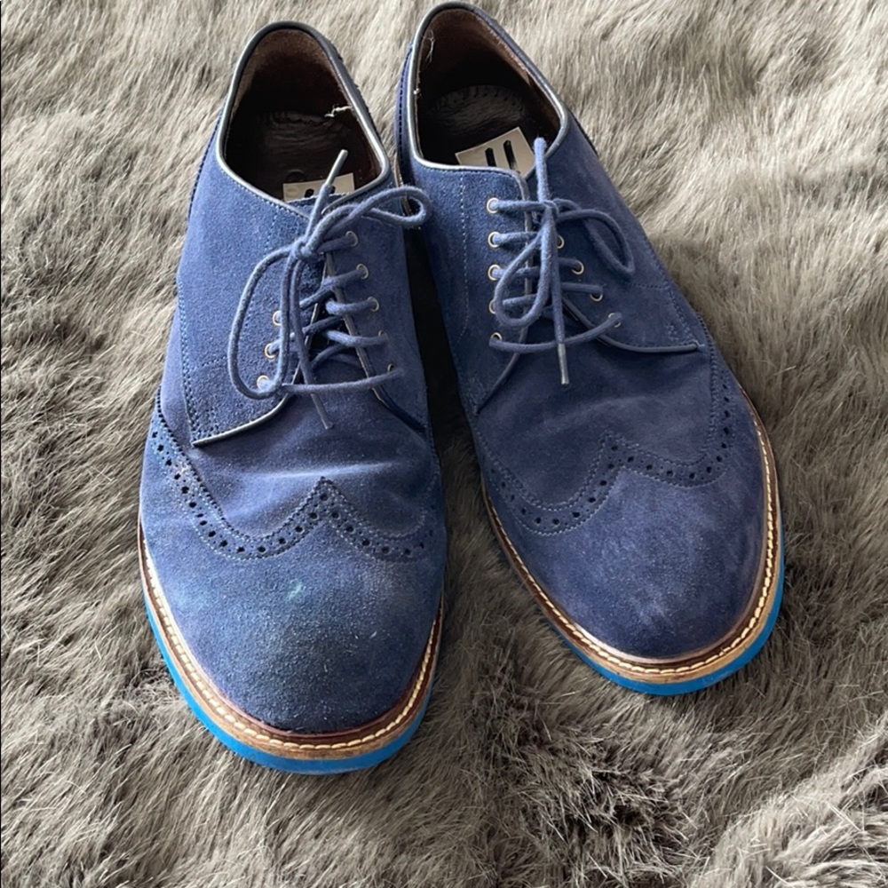 Cole Haan Blue Suede shoes with blue sole size 11